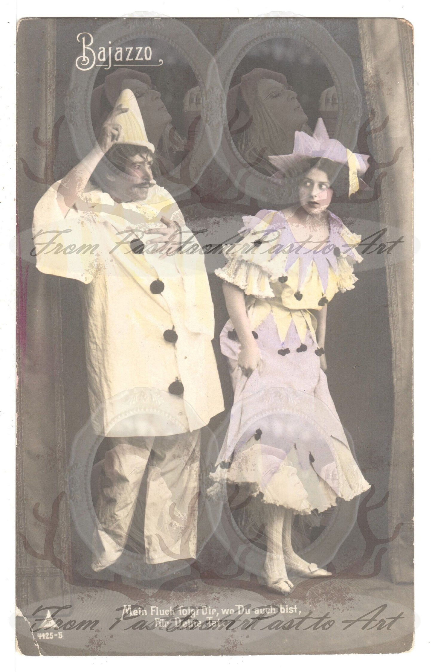 5 Authentic Vintage French Postcards - Handwritten Antique - Ansicht Brussels Dordogne Beach Clowns 600dpi Scans - Out of Collection of more than 400 postcards