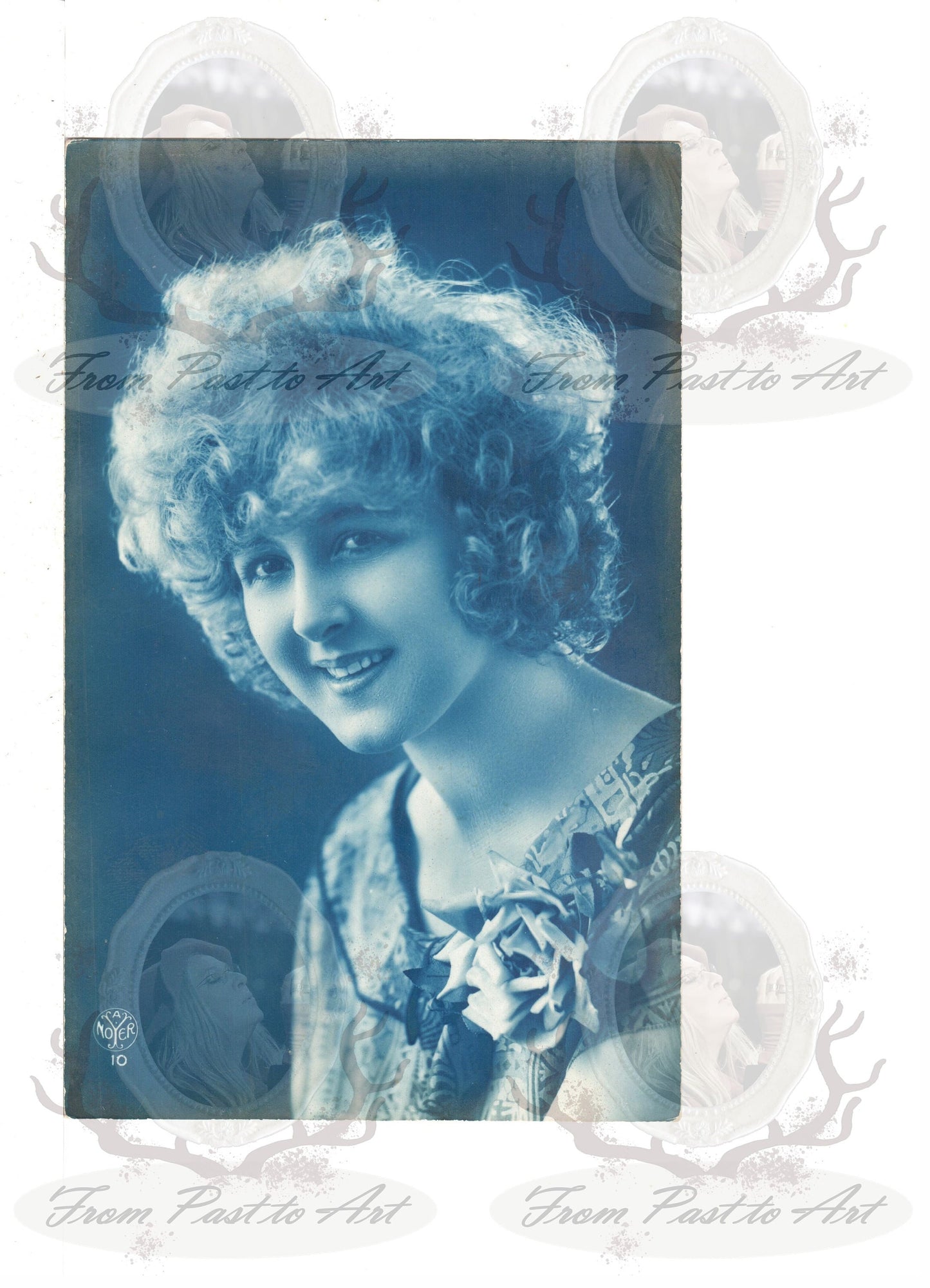 x 8 Authentic Vintage French Postcards - Unused - Woman-Horse-Love- Romantic-Occasions 600dpi Scans - Out of Collection of more than 400 postcards
