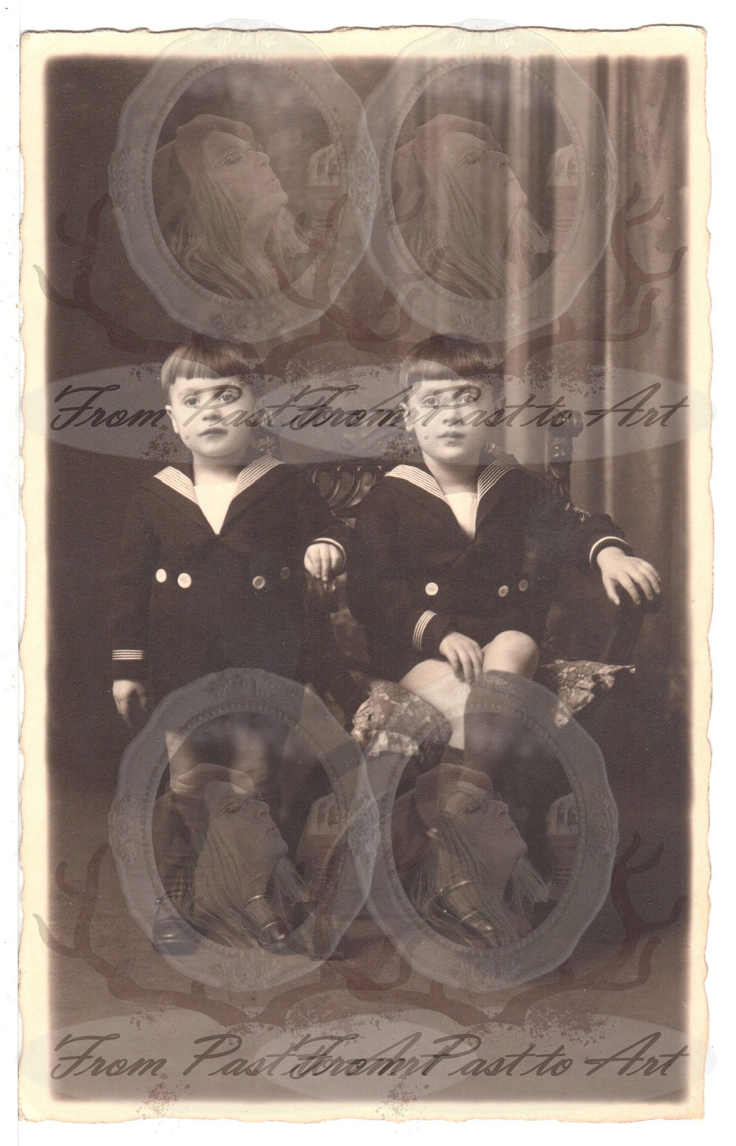 x 8 Authentic Vintage French Postcards - Unused - children- snow - new year 600dpi Scans - Out of Collection of more than 400 postcards