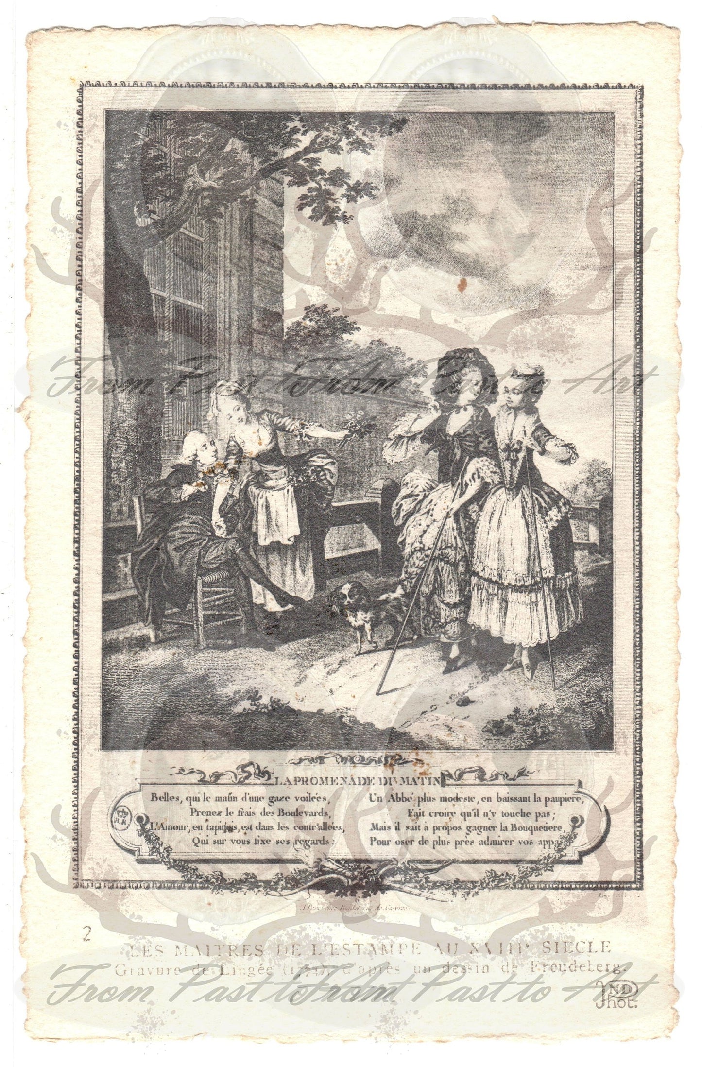 x 8 Authentic Vintage French Postcards - Unused - Les Maitres de L'estampe - 600dpi Scans - Out of Collection of more than 400 postcards