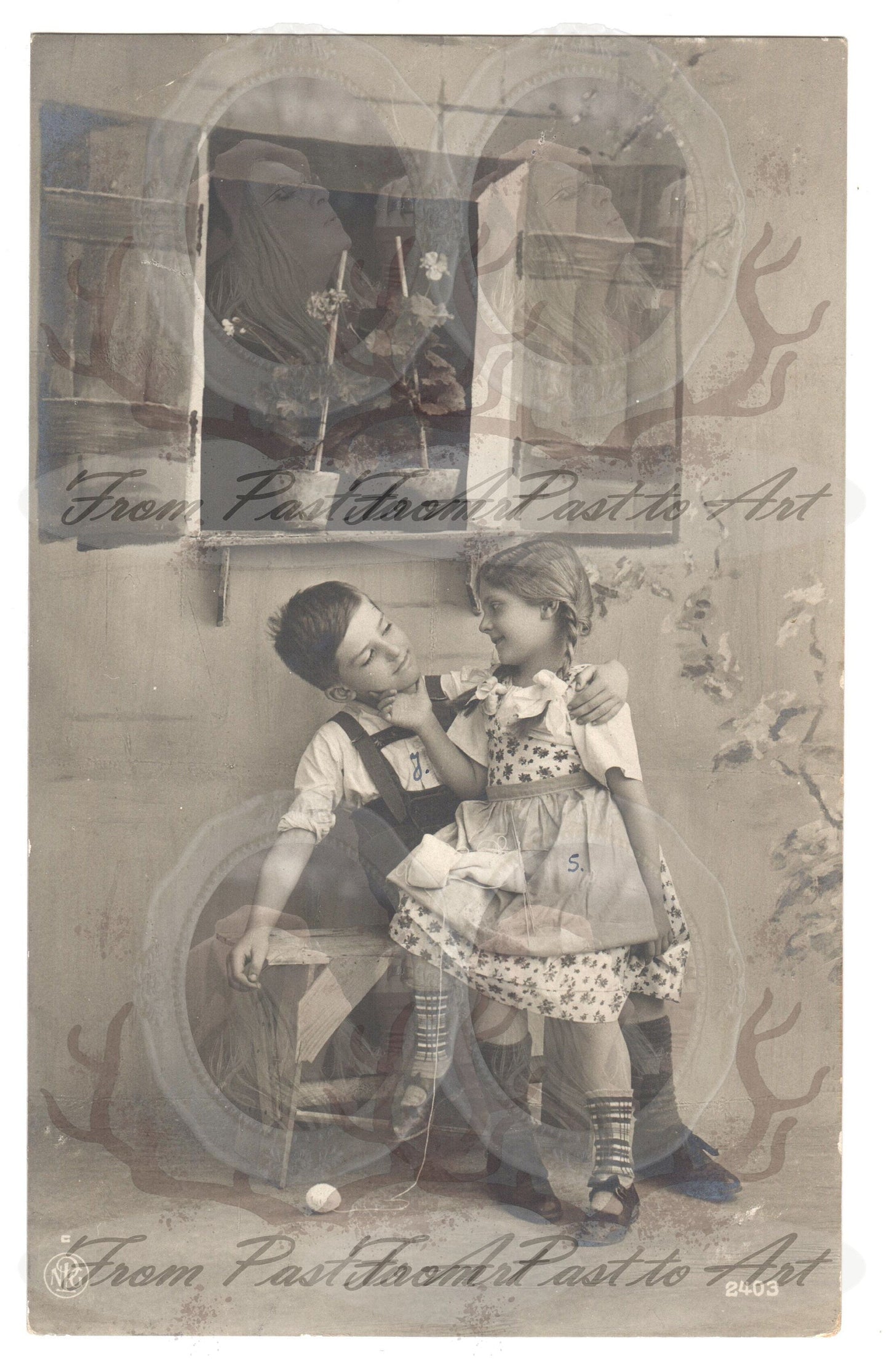 x 8 Authentic Vintage French Postcards - Handwritten Antique - New Year- Baby-Children-Occasions- 600dpi Scans - Out of Collection of more than 400 postcards