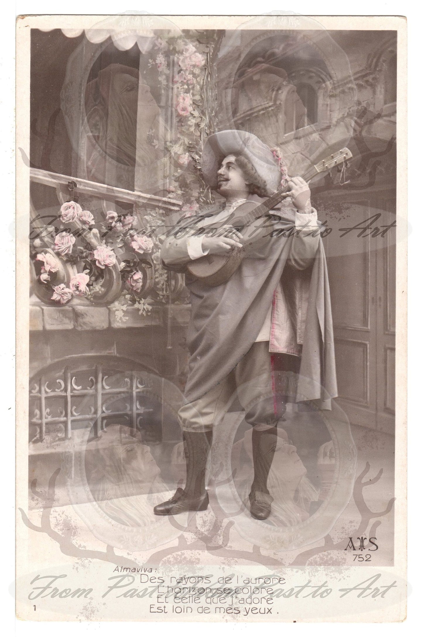 x 8 Authentic Vintage French Postcards - Unused - Valentine Love Couples - 600dpi Scans - Out of Collection of more than 400 postcards