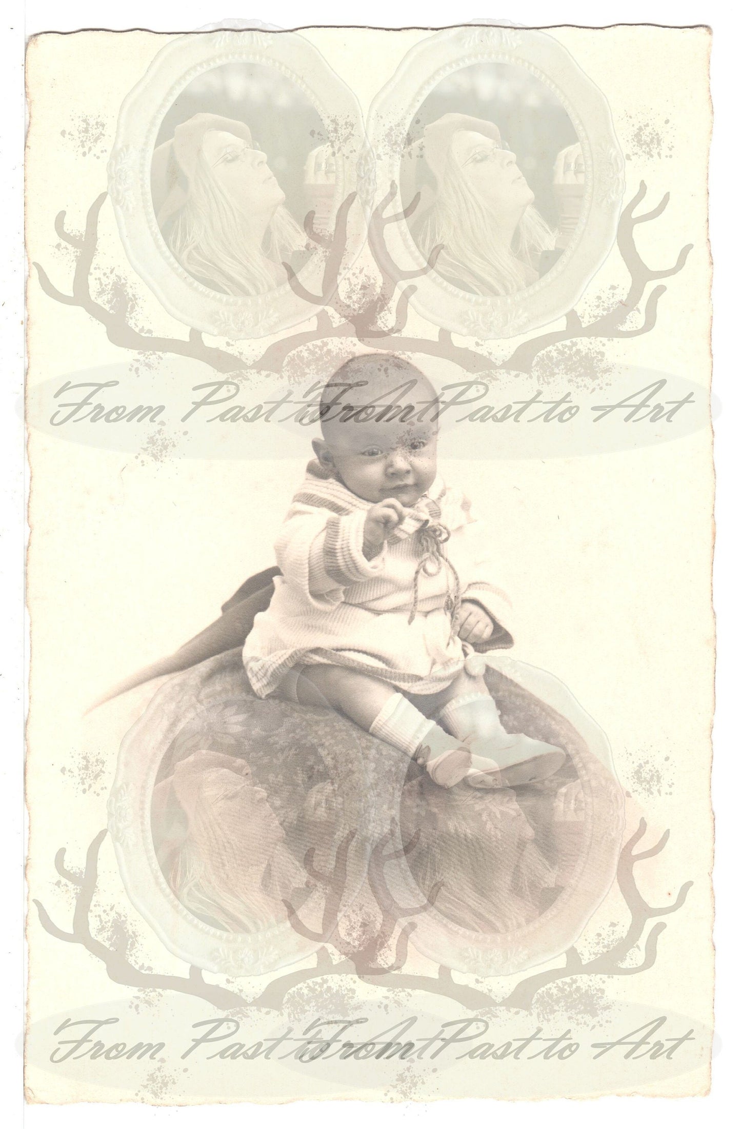 x 8 Authentic Vintage French Postcards - Unused - children- snow - new year 600dpi Scans - Out of Collection of more than 400 postcards