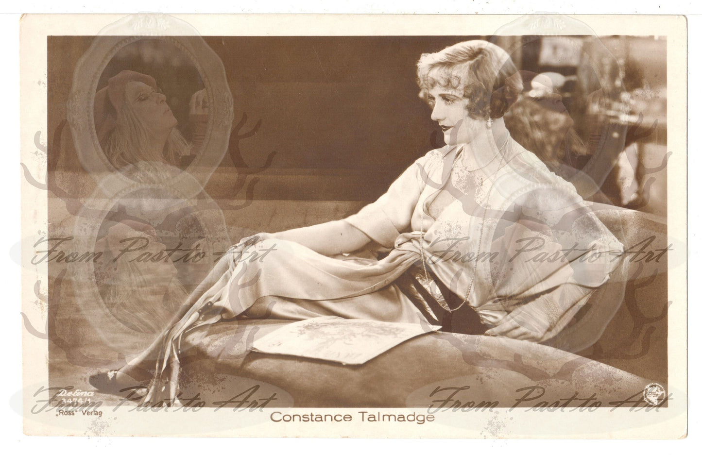 x 8 Authentic Vintage French Postcards - Handwritten Antique - Women-Romantic-Occasions 600dpi Scans - Out of Collection of more than 400 postcards