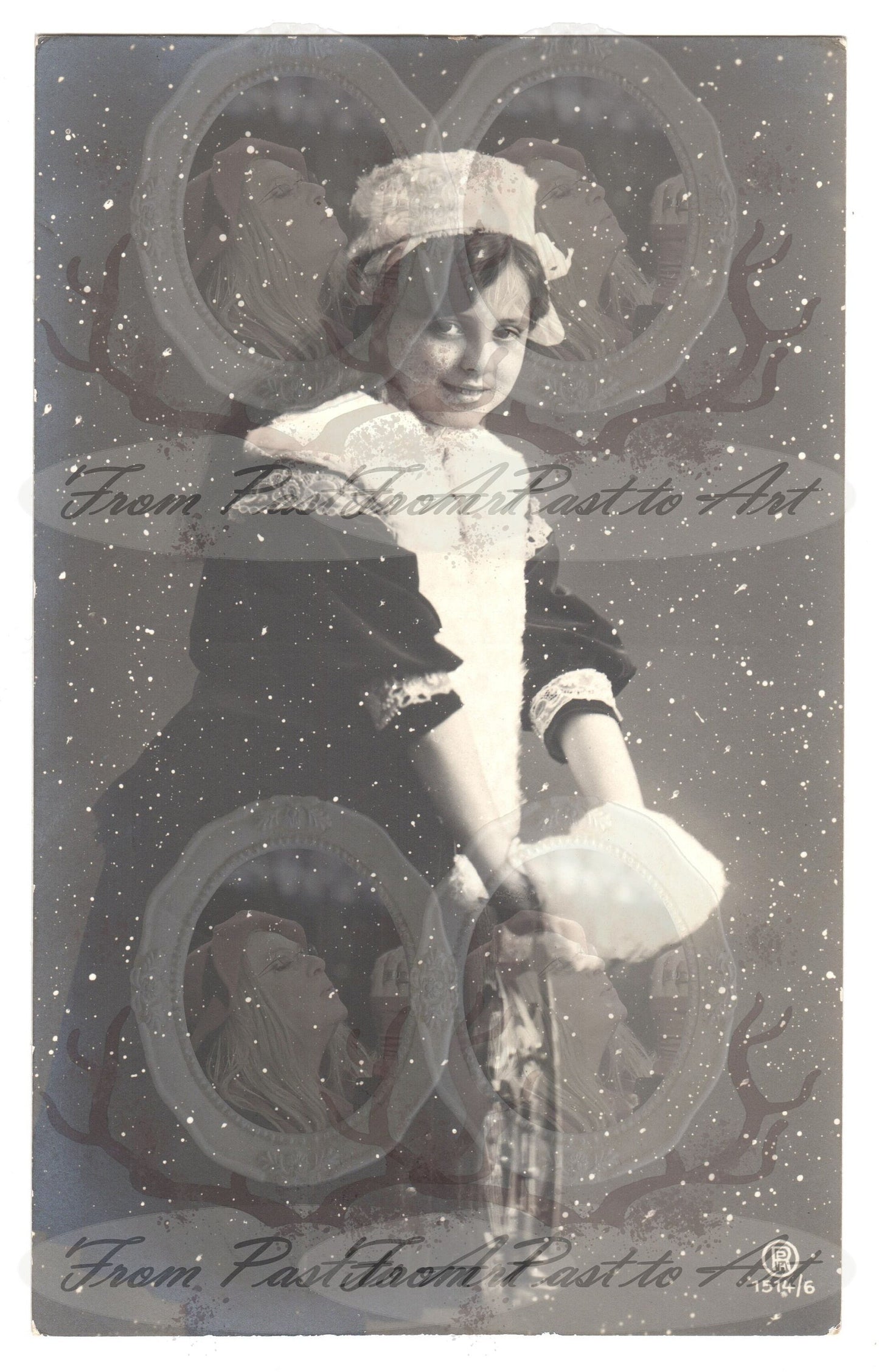 x 8 Authentic Vintage French Postcards - Handwritten Antique - Baby-Children- Easter- Occasions- 600dpi Scans - Out of Collection of more than 400 postcards