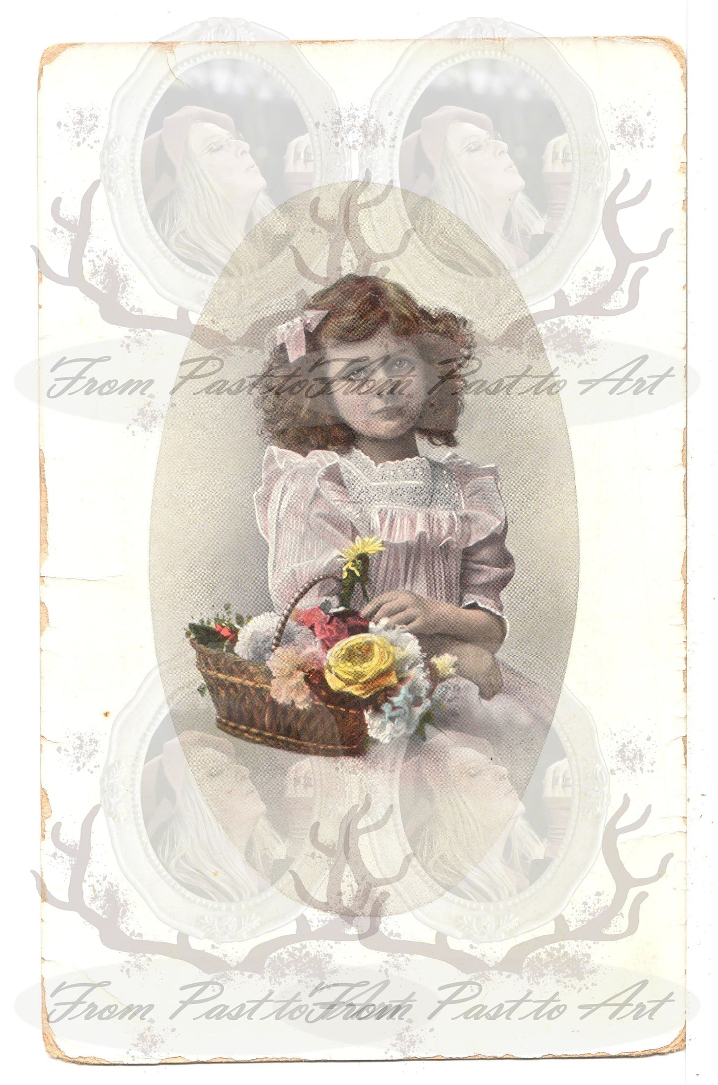 x 8 Authentic Vintage French Postcards - Handwritten Antique - Baby-Children-Occasions- Easter 600dpi Scans - Out of Collection of more than 400 postcards