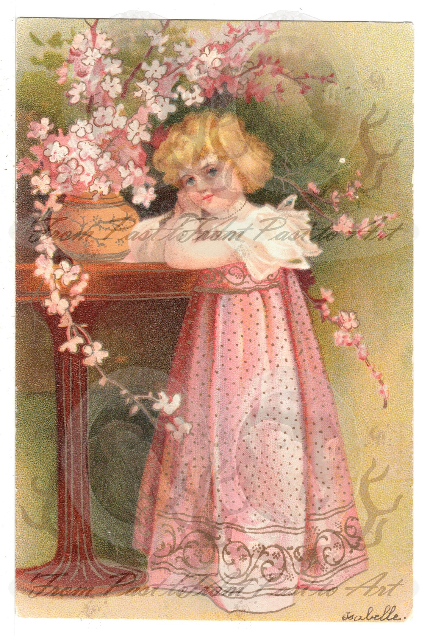 x 4 Authentic Vintage French Postcards - Handwritten Antique - Baby-Children-Occasions- Easter 600dpi Scans - Out of Collection of more than 400 postcards