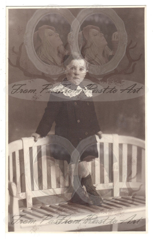 x 8 Authentic Vintage French Postcards - Unused - children- snow - new year 600dpi Scans - Out of Collection of more than 400 postcards
