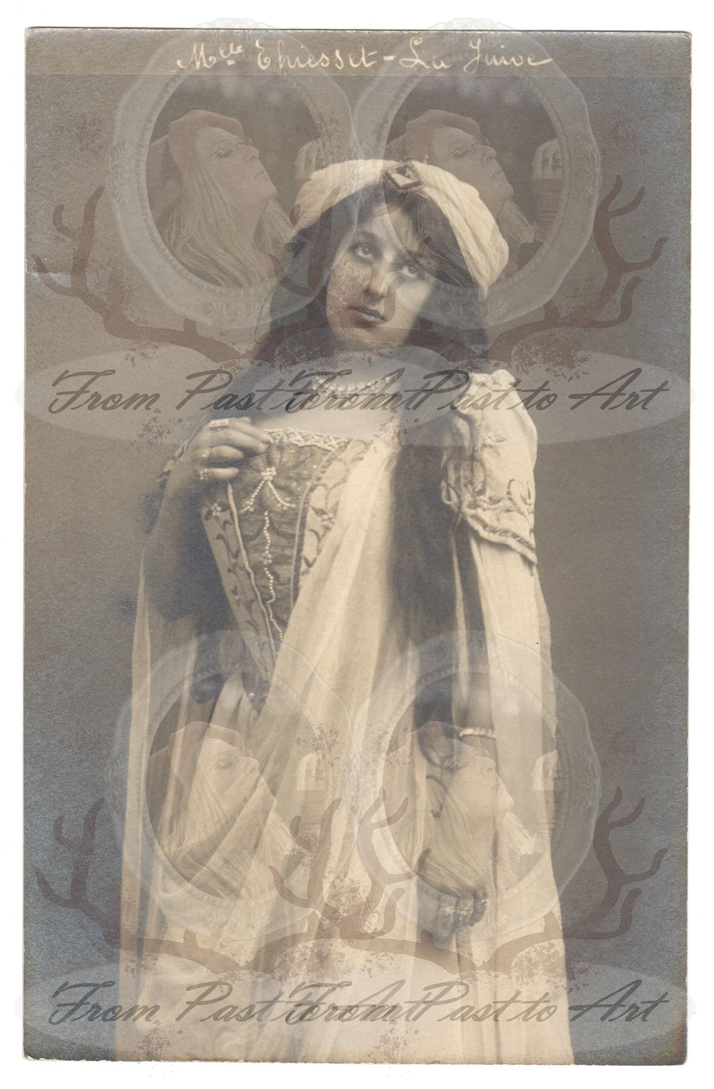 x 8 Authentic Vintage French Postcards - Handwritten Antique - Women-Romantic-Occasions 600dpi Scans - Out of Collection of more than 400 postcards
