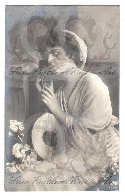 x 8 Authentic Vintage French Postcards - Handwritten Antique - Women-Romantic-Occasions 600dpi Scans - Out of Collection of more than 400 postcards