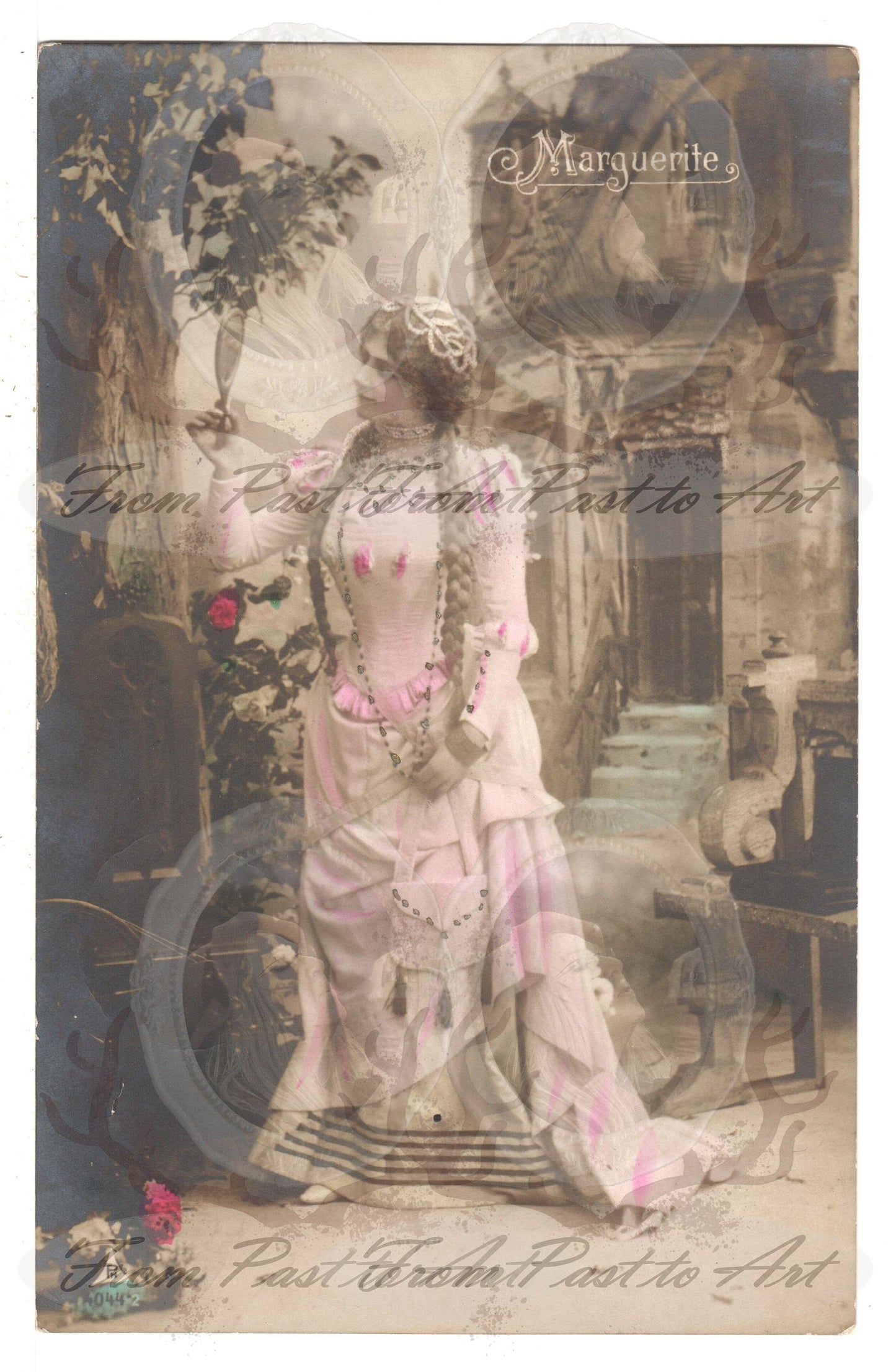 x 8 Authentic Vintage French Postcards - Handwritten Antique - Women-Romantic-Occasions 600dpi Scans - Out of Collection of more than 400 postcards