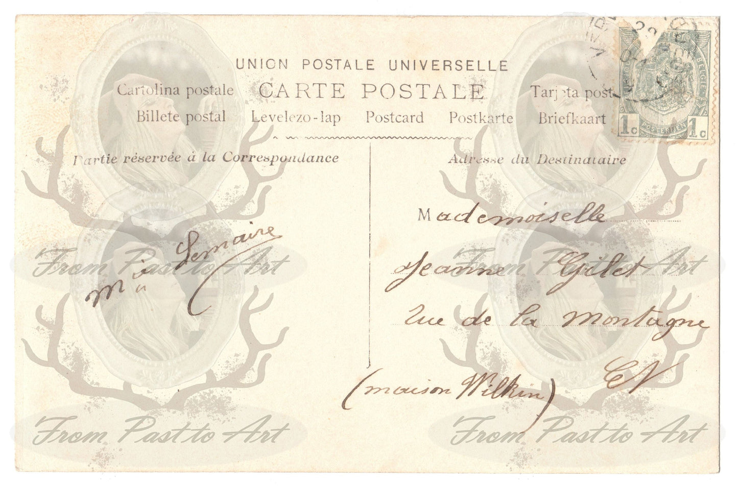 x 8 Authentic Vintage French Postcards - Handwritten Antique - Baby-Children- Easter- Occasions- 600dpi Scans - Out of Collection of more than 400 postcards