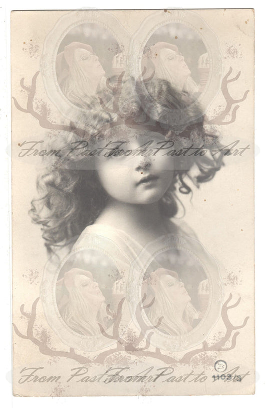 x 8 Authentic Vintage French Postcards - Handwritten Antique - Baby-Children- Easter- Occasions- 600dpi Scans - Out of Collection of more than 400 postcards