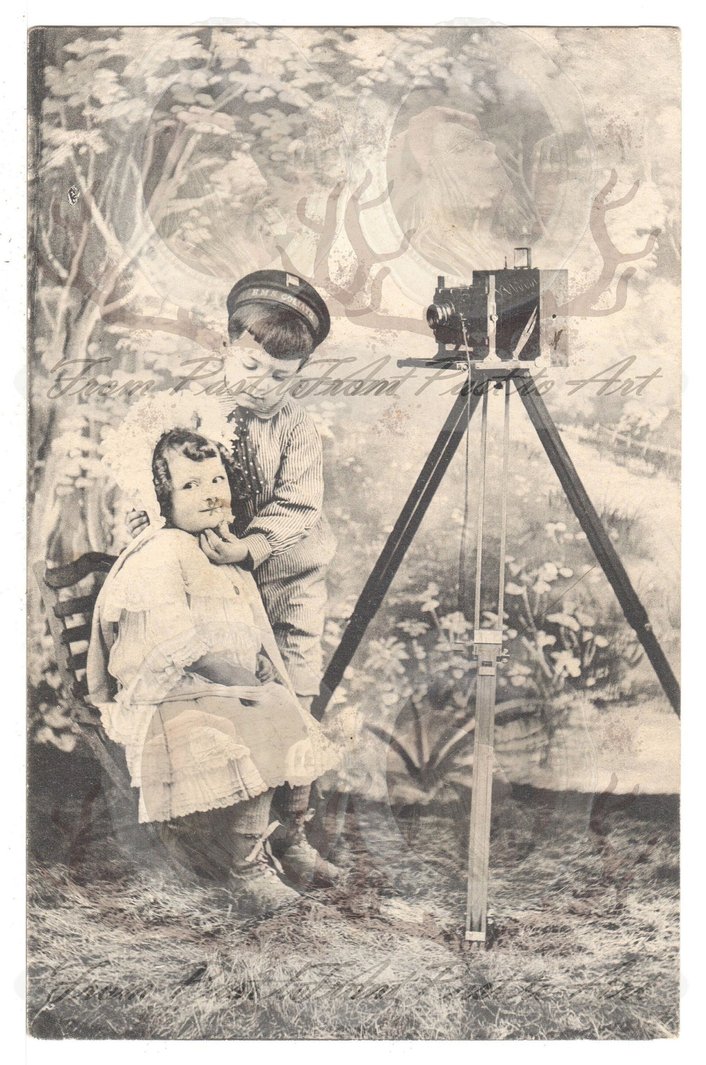 x 8 Authentic Vintage French Postcards - Handwritten Antique - Baby-Children- boys- girls- Occasions- 600dpi Scans - Out of Collection of more than 400 postcards