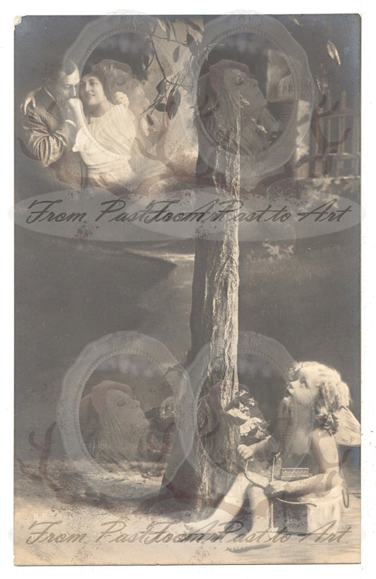 x 8 Authentic Vintage French Postcards - Handwritten Antique - Baby-Children- boys- girls- Occasions- 600dpi Scans - Out of Collection of more than 400 postcards