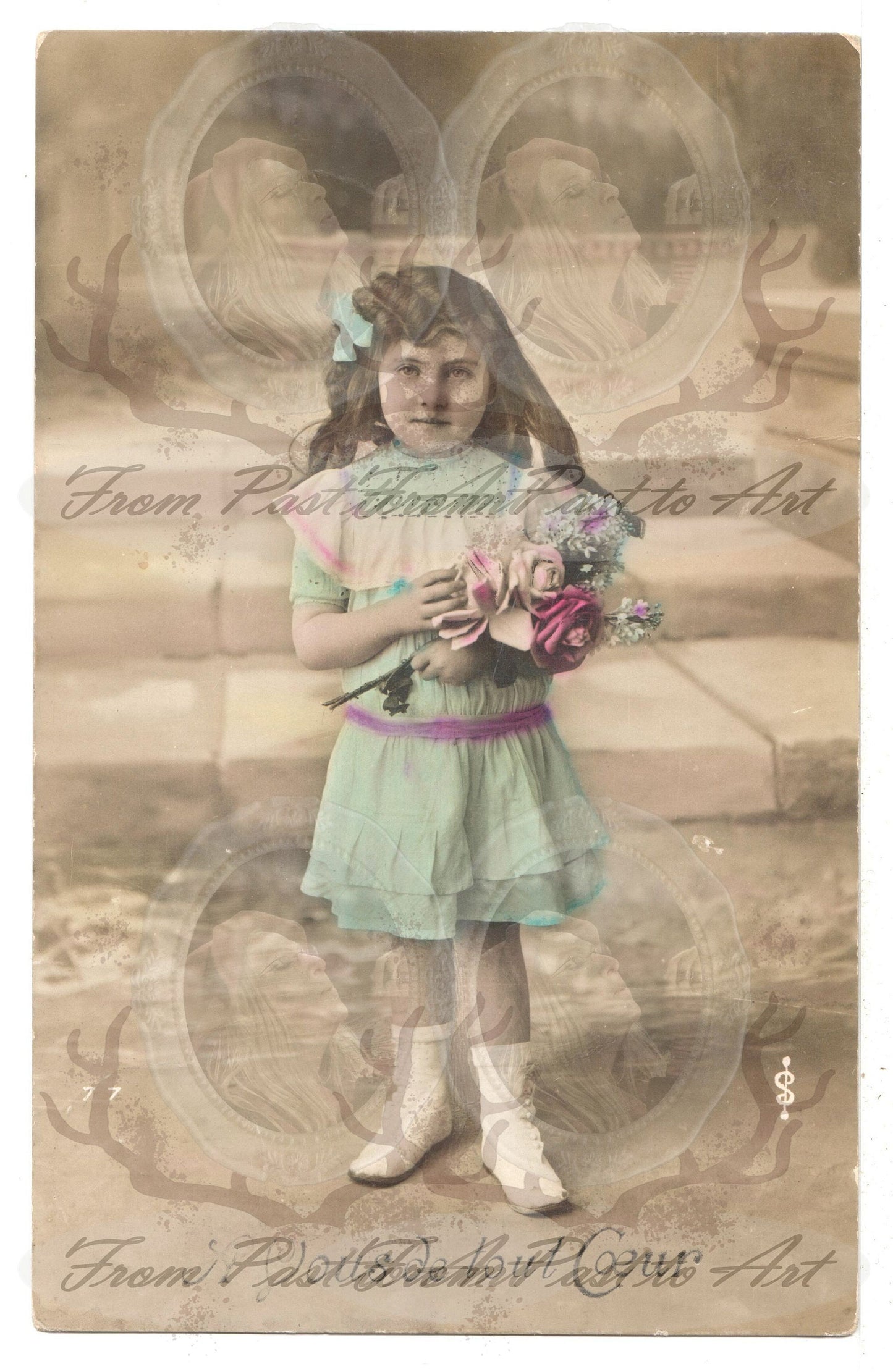 x 8 Authentic Vintage French Postcards - Handwritten Antique - Baby-Children-Occasions- 600dpi Scans - Out of Collection of more than 400 postcards