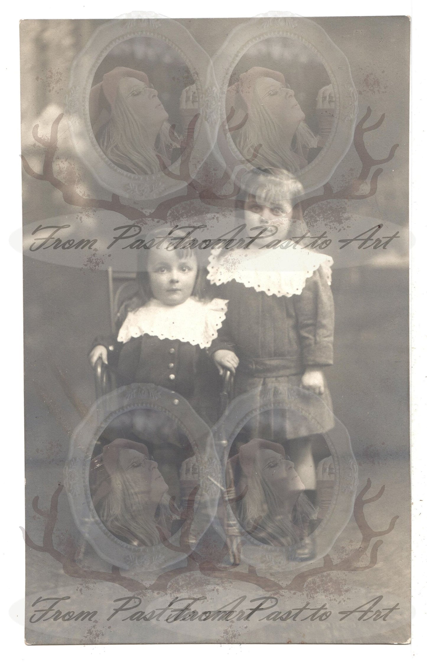 x 8 Authentic Vintage French Postcards - Handwritten Antique - Baby-Children-Occasions- Easter 600dpi Scans - Out of Collection of more than 400 postcards